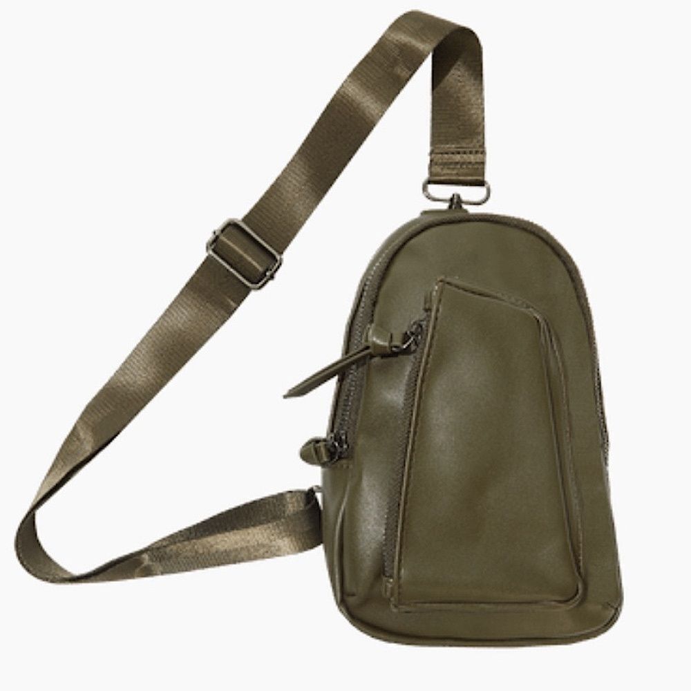 Summer & Rose Sequoia Crossbody Sling Bag in Olive Green